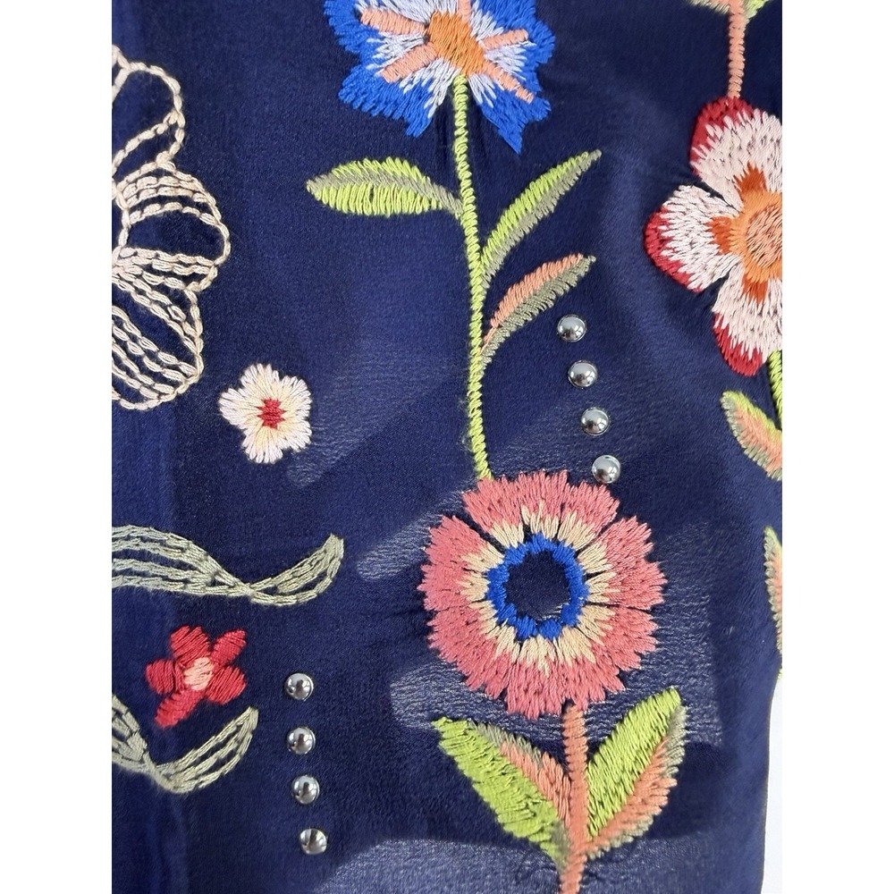 Johnny Was Imogen Poncho Nuria Embroidered Silk - Women's Size Xl - NWT $328 - Picture 8 of 16